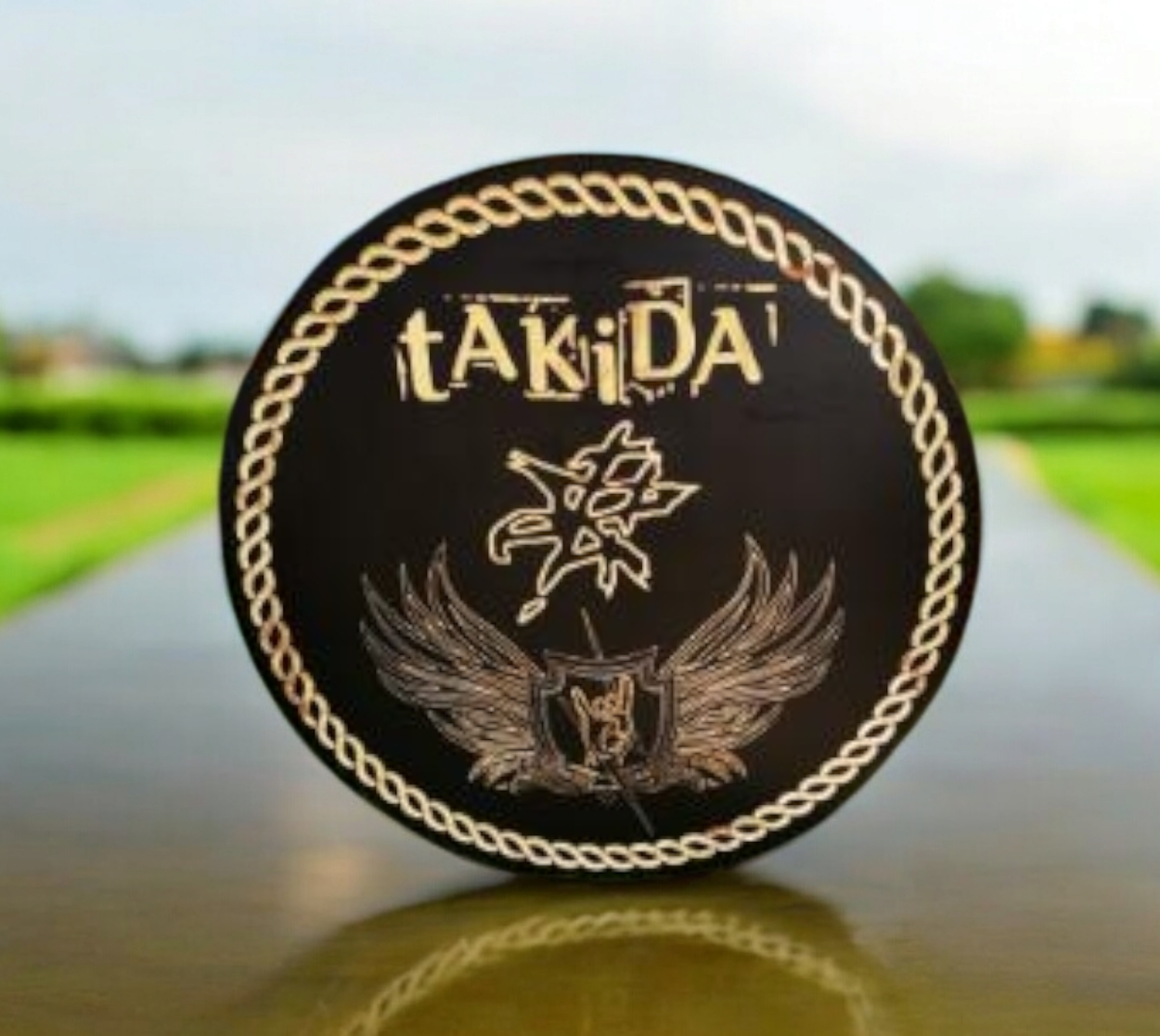 Ornamentscheibe Tischplatte siebdruck CNC-gefräst Takida Band Gruppe Geschenk 